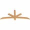 Ekena Millwork Alberta Smooth Timber Gable Bracket, Western Red Cedar, 60"W x 27"H x 1 1/2"D x 3 1/2"F, 11/12 Pitch GBW060X27X0204ALB00SWR - alternate 5